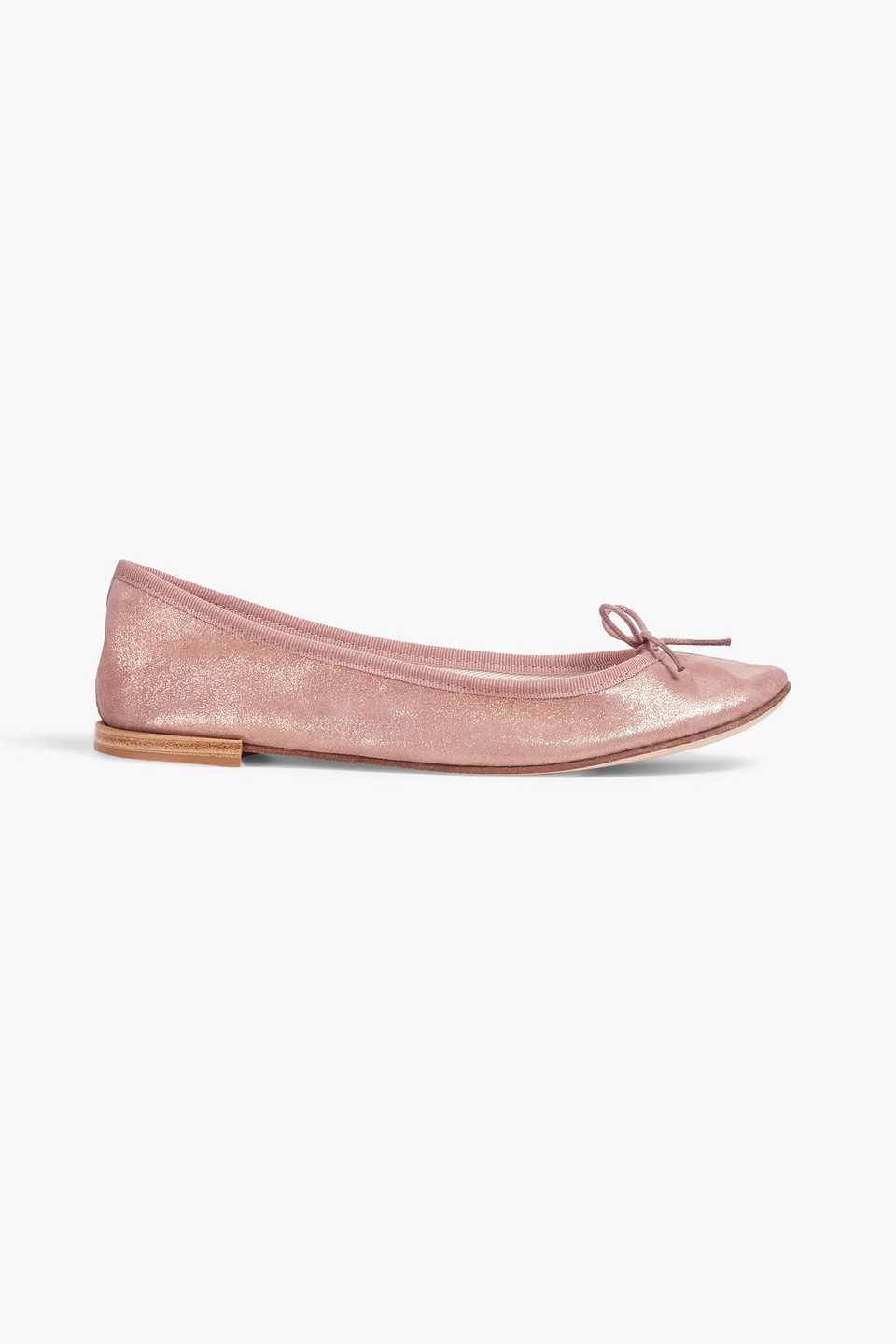 repetto - metallic suede ballet flats - metallic - eu 39