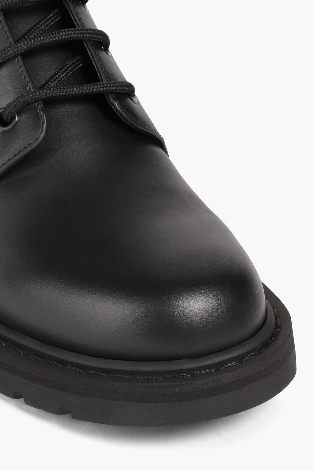 VALENTINO GARAVANI Printed leather combat boots