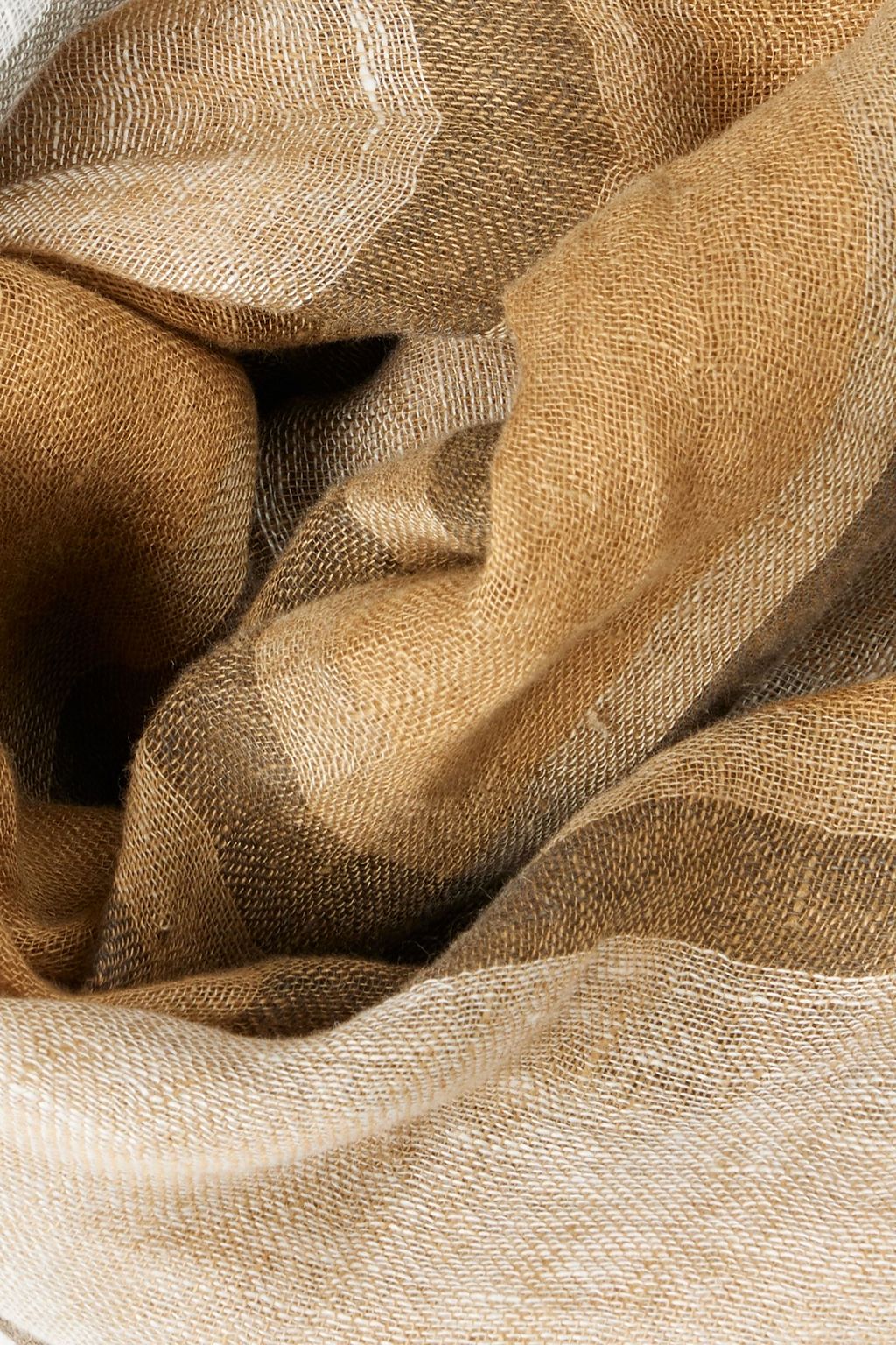 BRUNELLO CUCINELLI Checked linen-gauze scarf