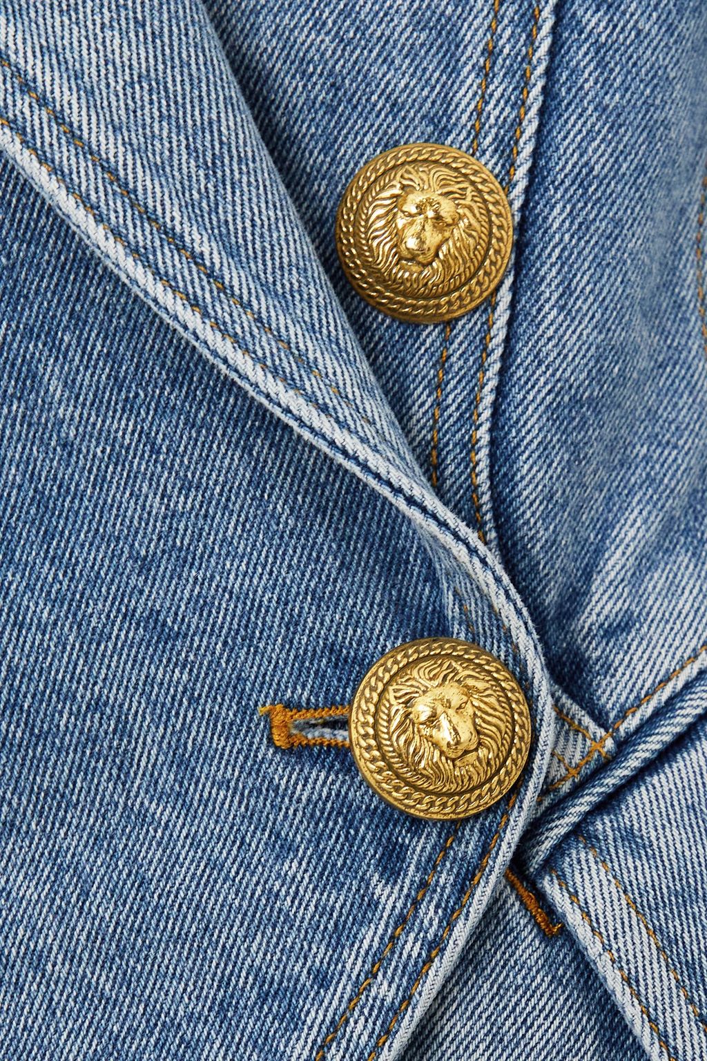 BALMAIN بليزر من الدنيم بصفين من الأزرار