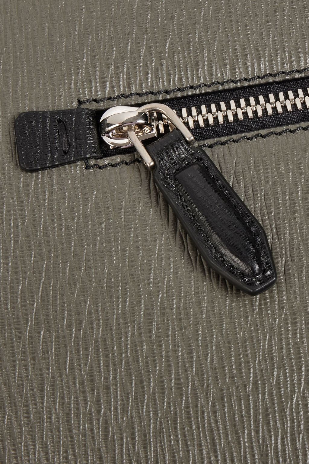 FERRAGAMO Two-tone textured-leather pouch