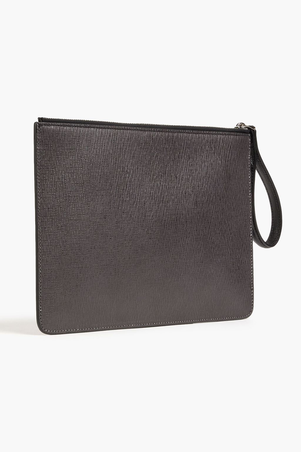 FERRAGAMO Two-tone textured-leather pouch