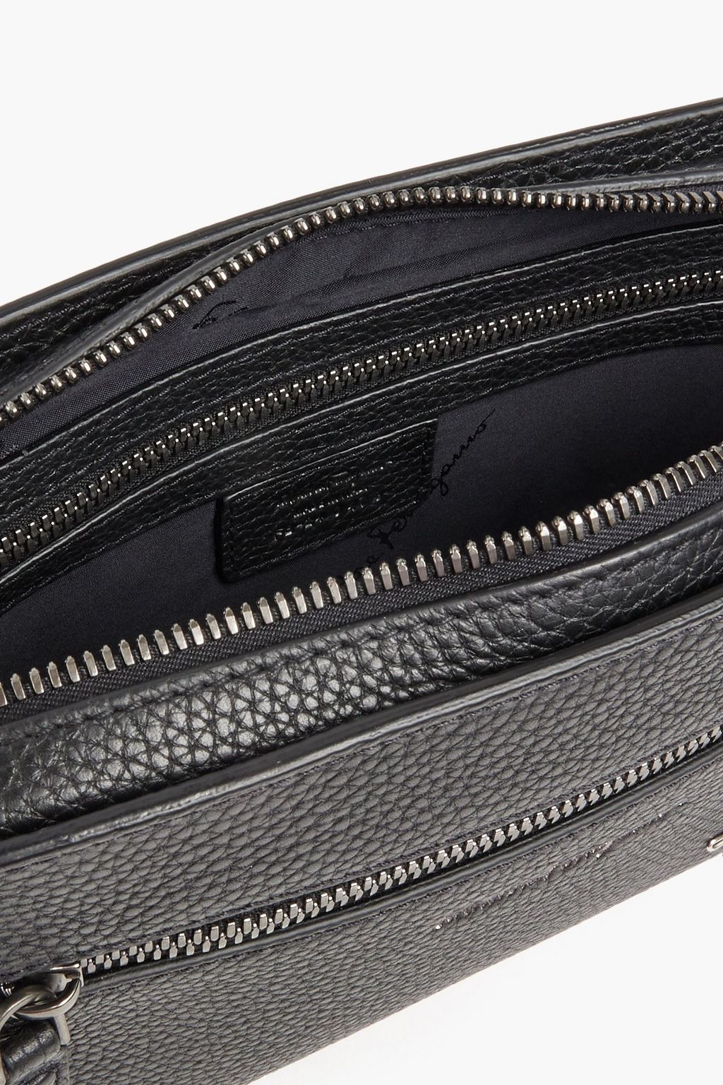 FERRAGAMO Pebbled-leather pouch