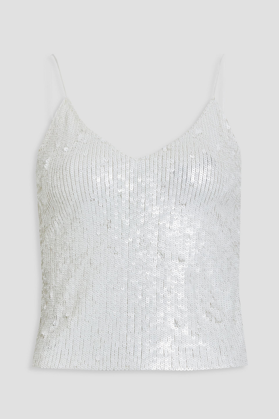 ALICE AND OLIVIA DELRAY SEQUINED MESH CAMISOLE,3074457345632294727