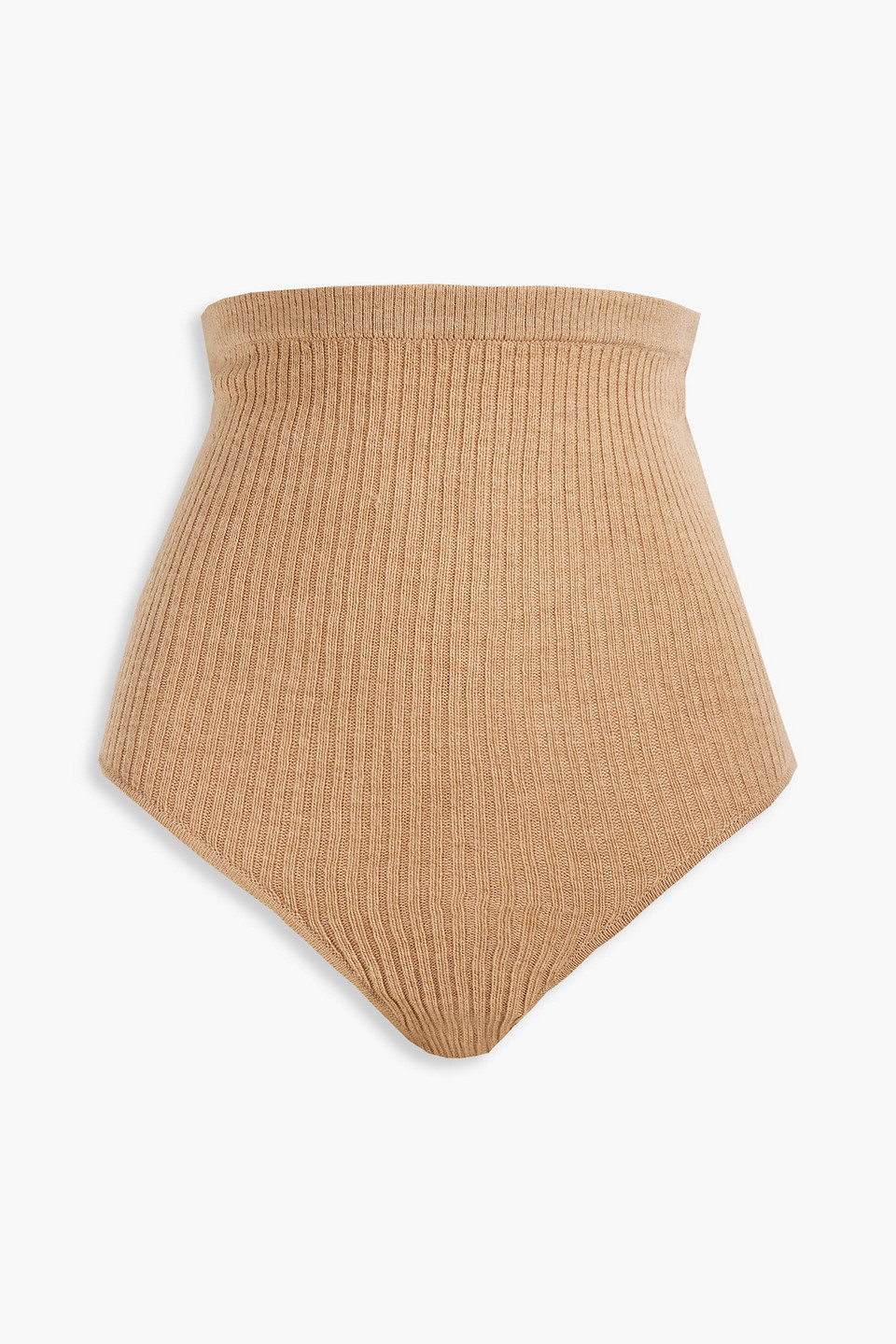 Arousa ribbed wool-blend high-rise briefs