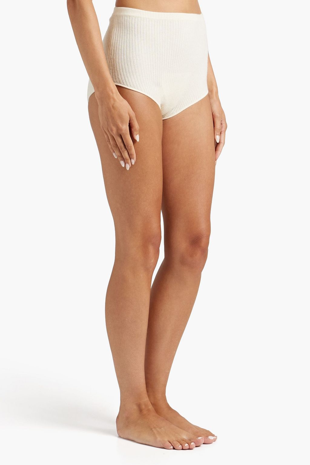 LOULOU STUDIO Arousa ribbed wool-blend shorts