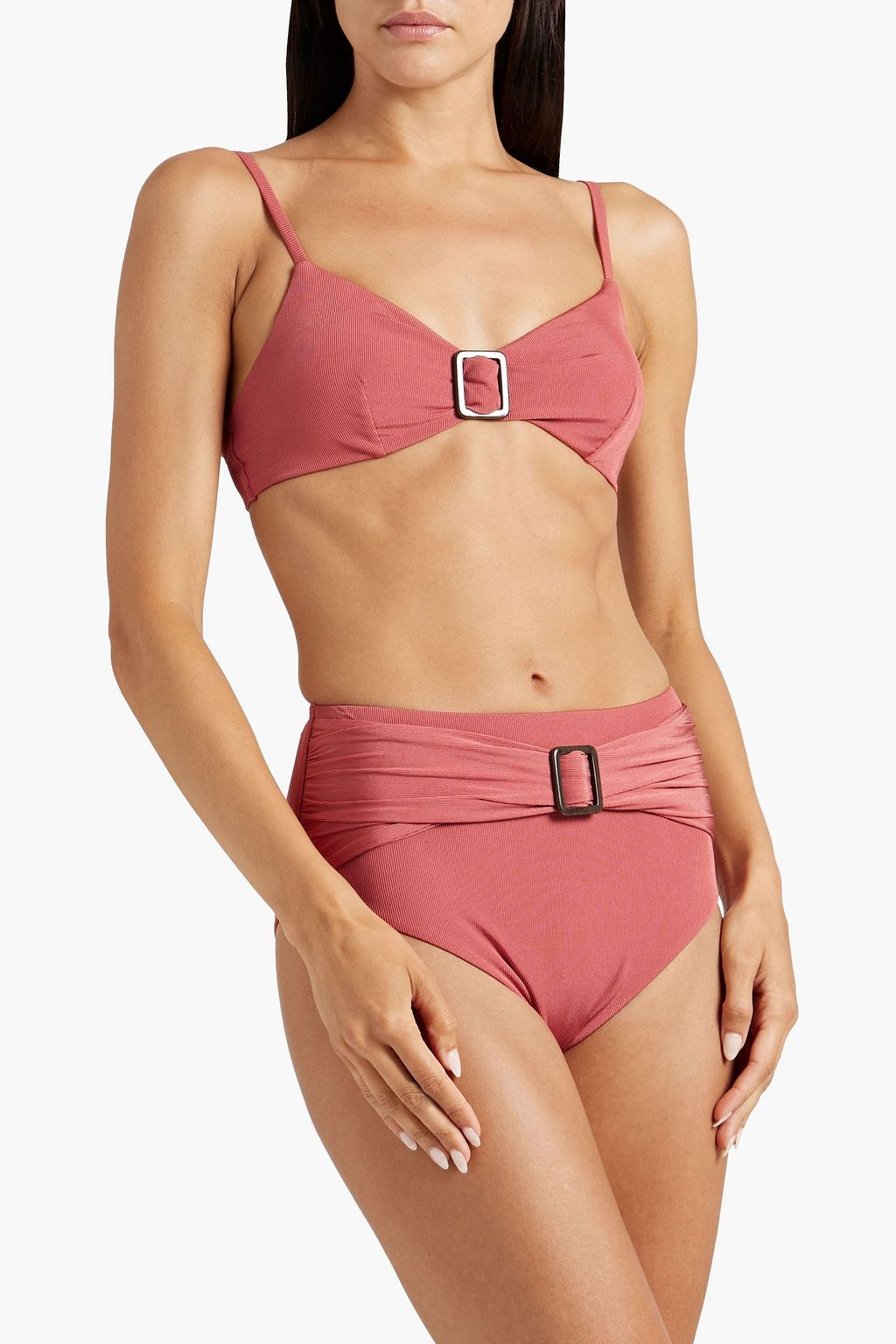 JETS AUSTRALIA BY JESSIKA ALLEN Embellished ribbed bikini top