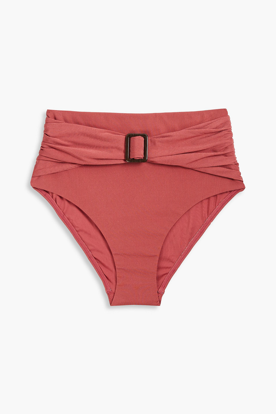 Jets Australia by Jessika Allen Buckle-embellished ribbed high-rise bikini briefs