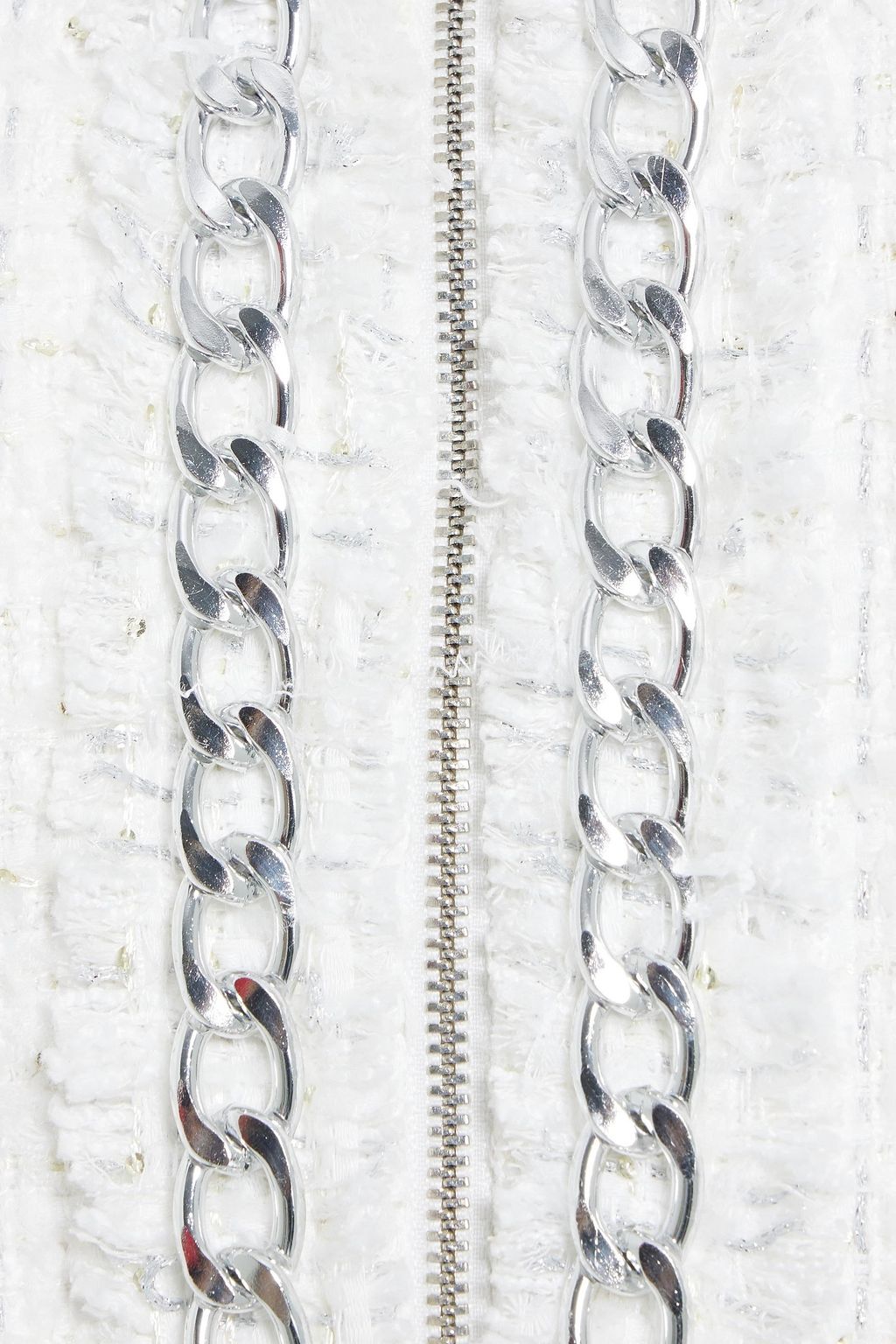 ALICE + OLIVIA Ellis chain-embellished metallic tweed mini dress