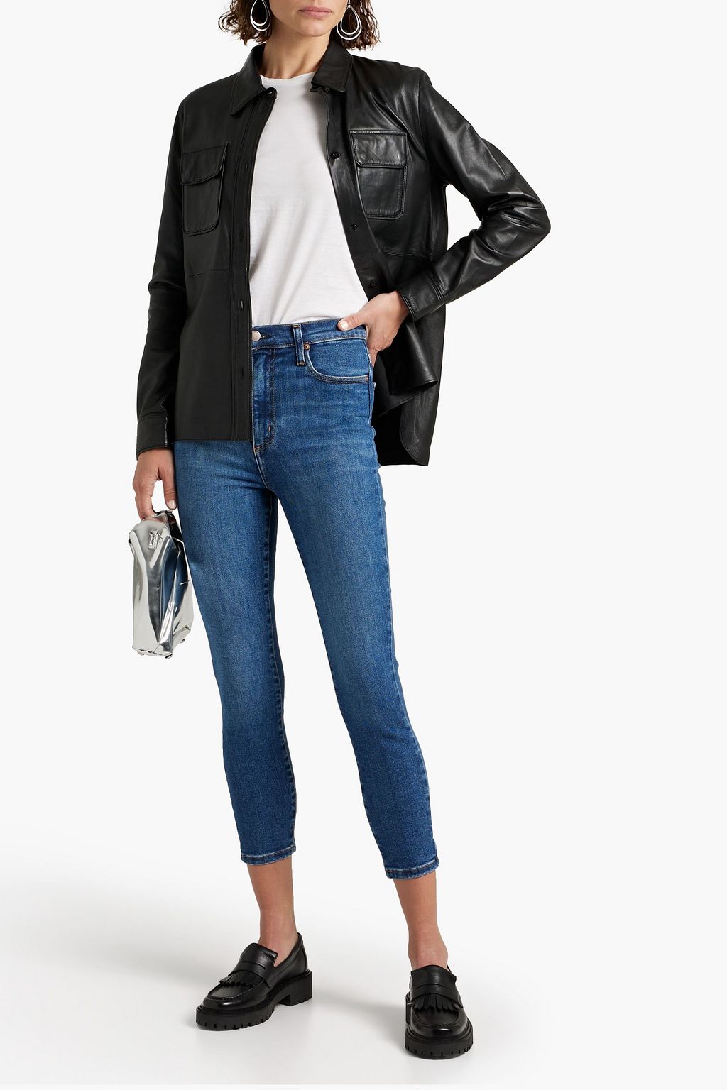 NOBODY DENIM Siren hoch sitzende Cropped Skinny Jeans
