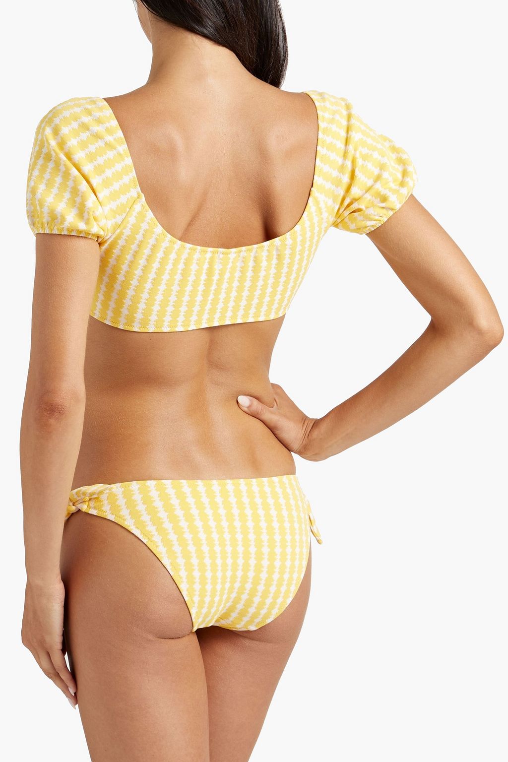LEMLEM Zala stretch-jacquard bikini top
