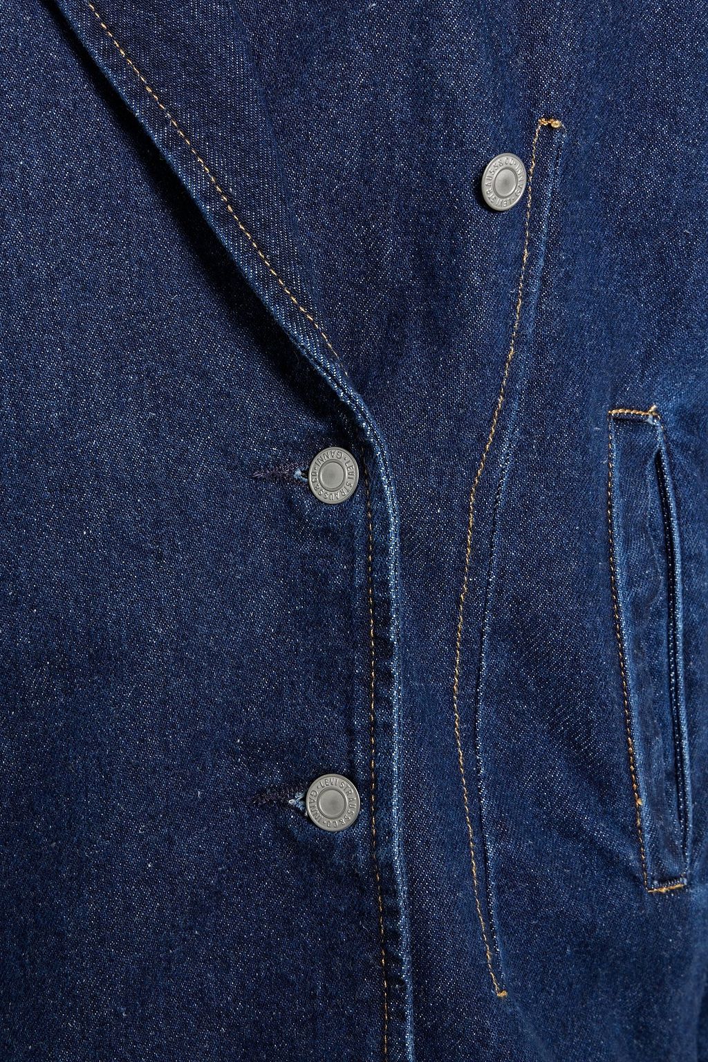 GANNI X LEVI'S جاكيت من الجينز مع أزرار مزدوجة