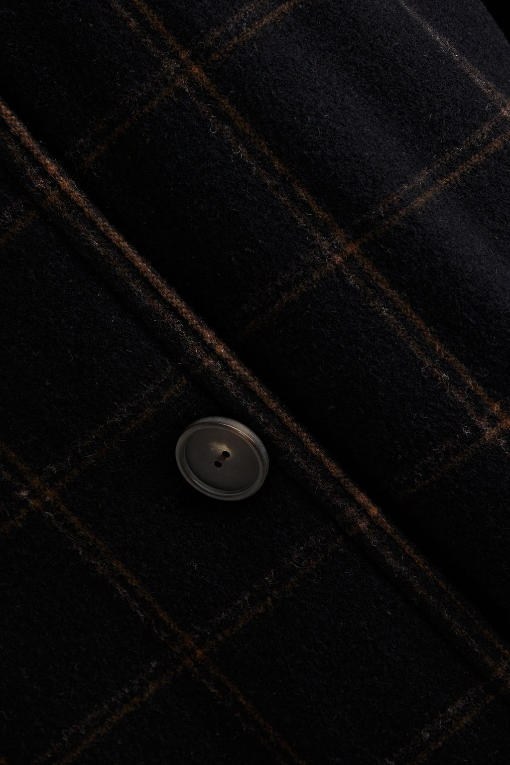 VINCE. Karierter Mantel aus Woll-Flanell