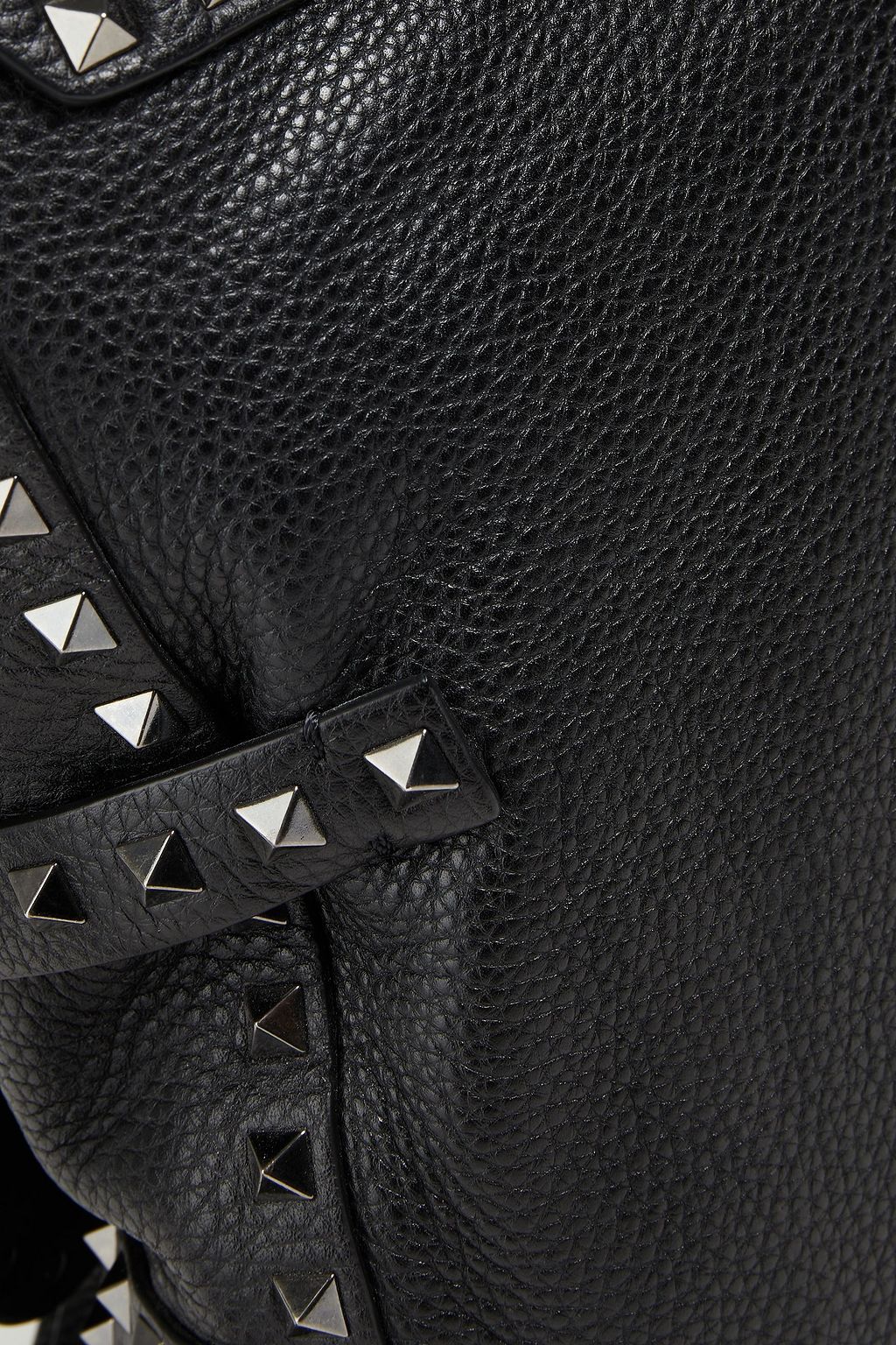 VALENTINO GARAVANI Studded pebbled-leather messenger bag