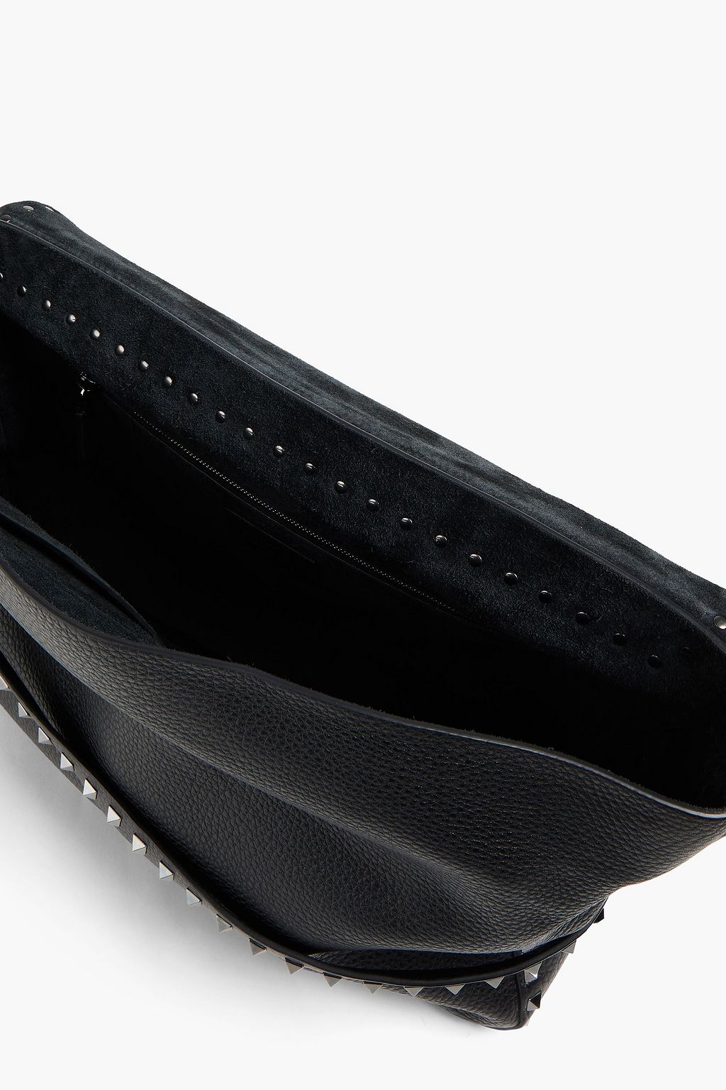VALENTINO GARAVANI Studded pebbled-leather messenger bag