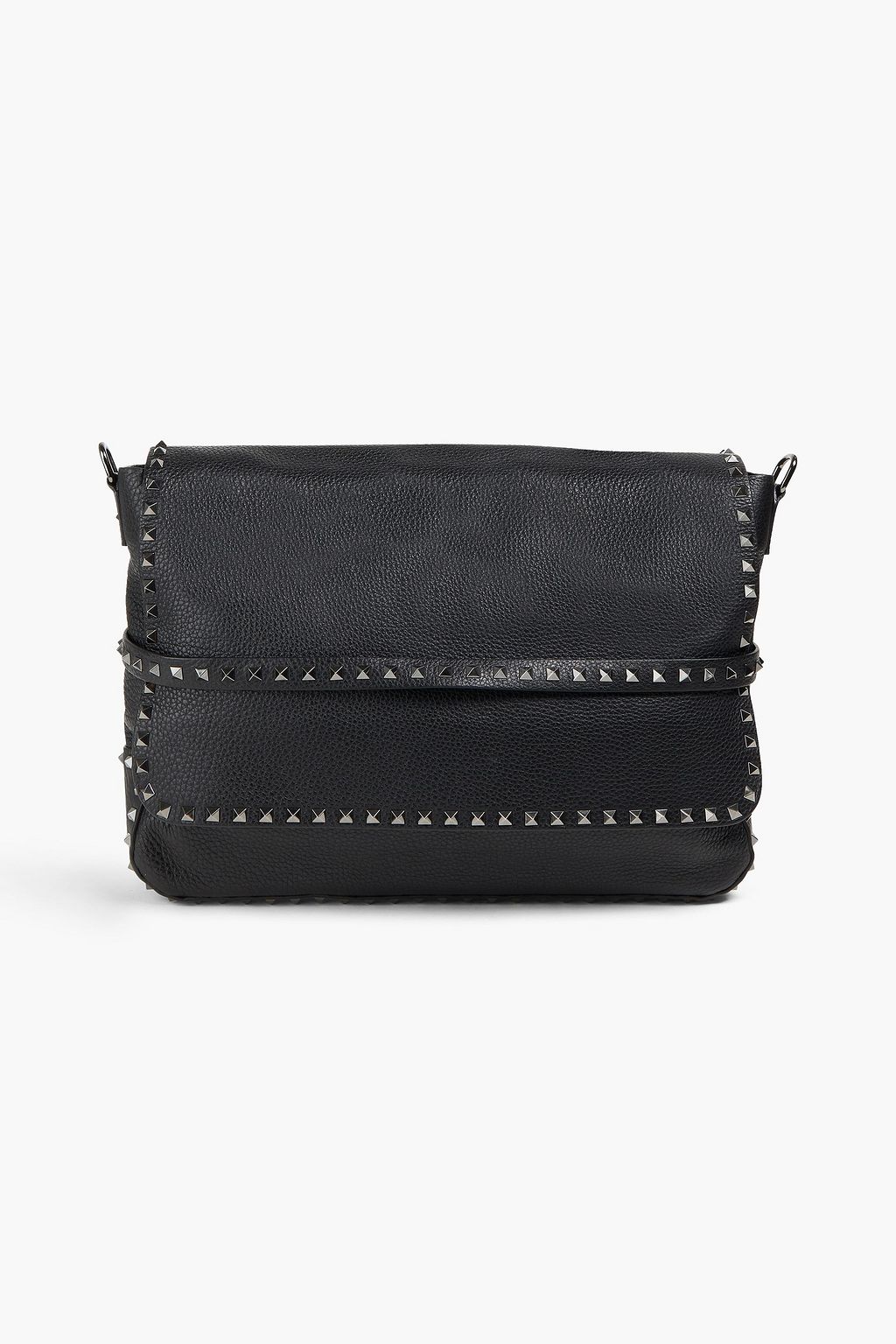 VALENTINO GARAVANI Studded pebbled-leather messenger bag