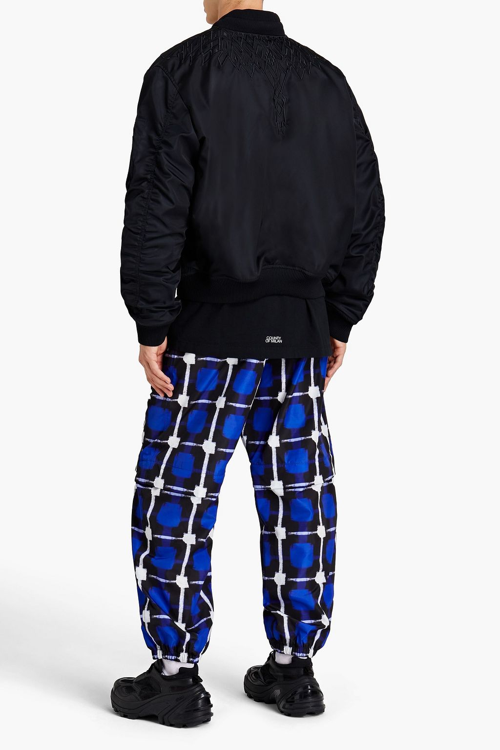 MARCELO BURLON Reversible quilted shell bomber jacket