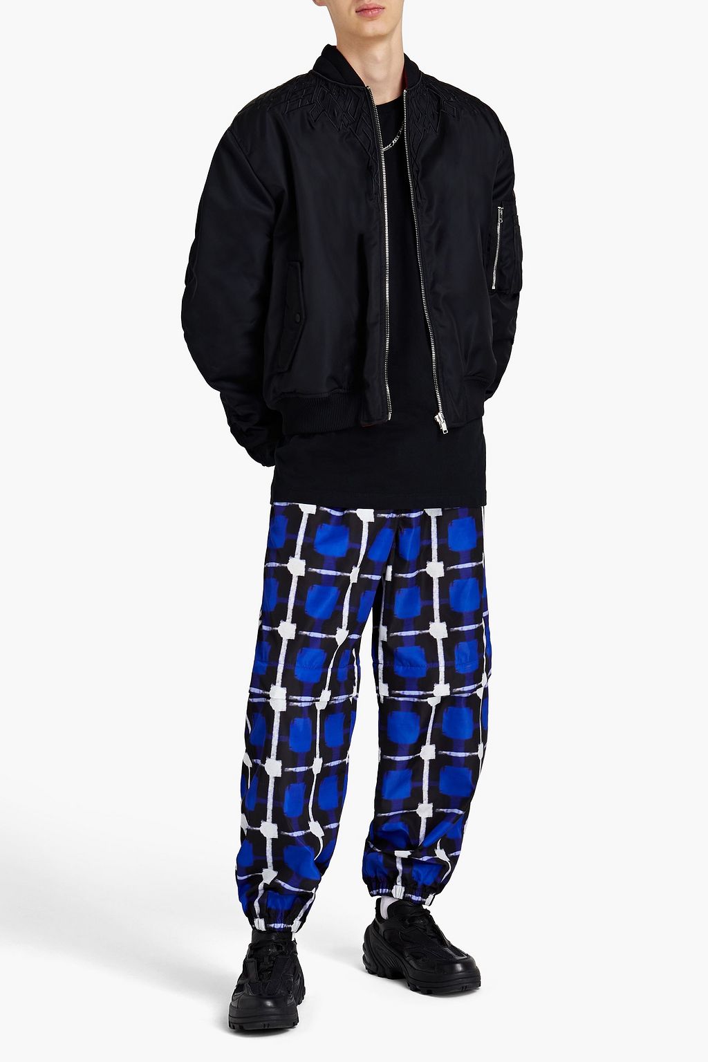 MARCELO BURLON Reversible quilted shell bomber jacket