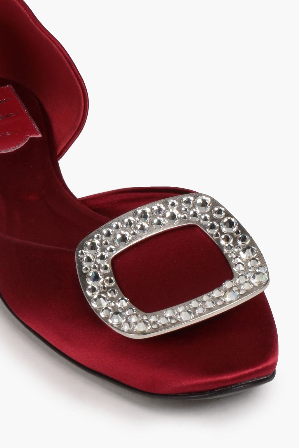 ROGER VIVIER Buckle-embellished satin ballet flats