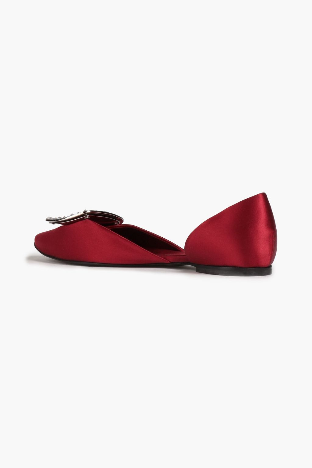 ROGER VIVIER Buckle-embellished satin ballet flats