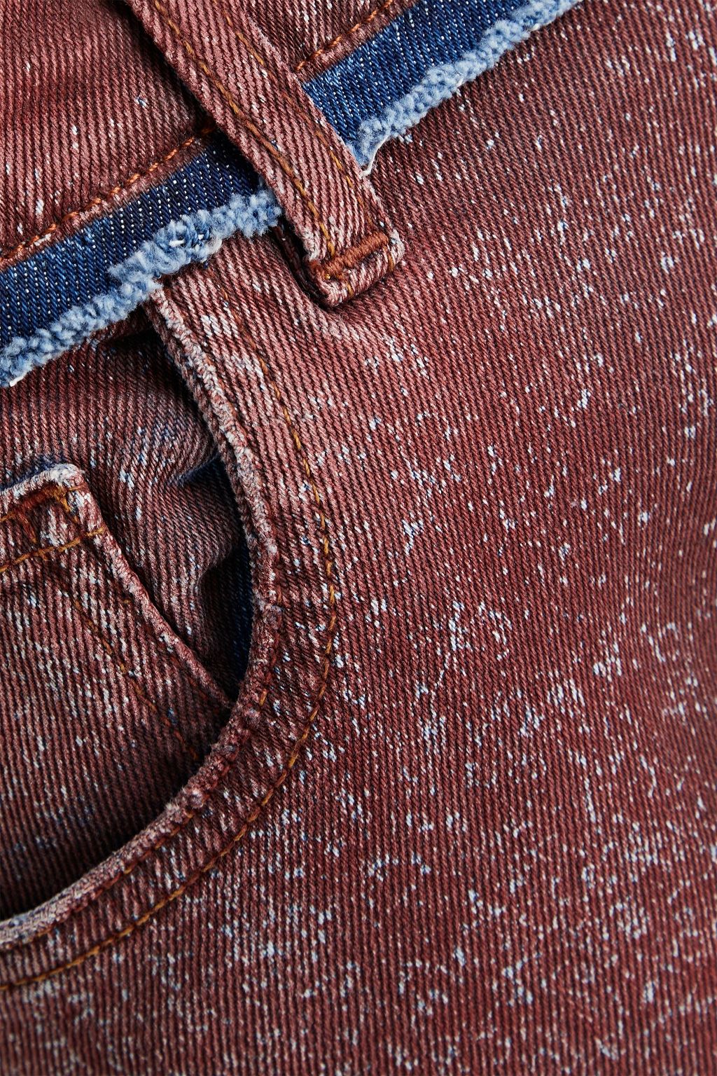 DOLCE & GABBANA Tapered frayed denim jeans