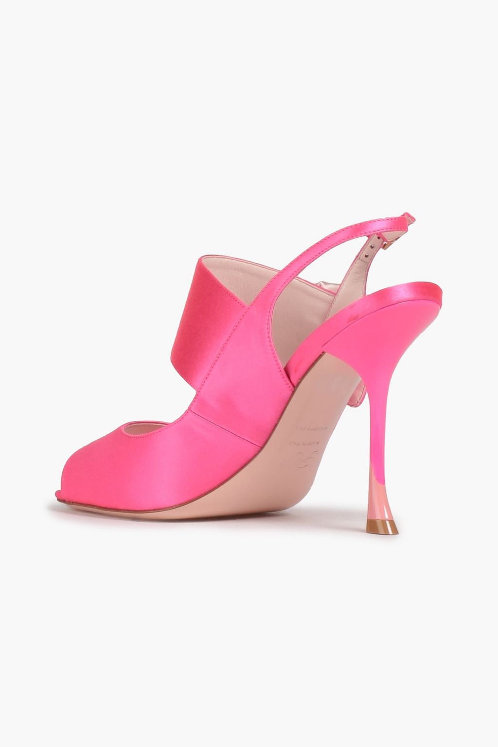 ROGER VIVIER サテン スリングバックサンダル フローラルアップリケ付き