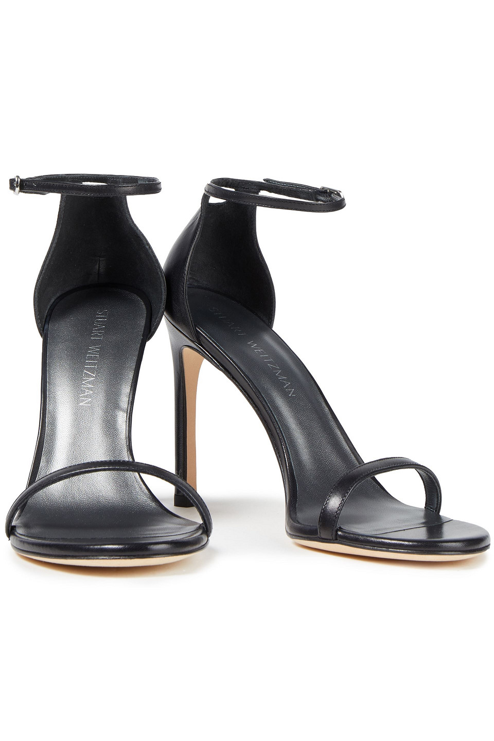 Stuart Weitzman Women's Nudistsong High Heel Sandals In Black Leather