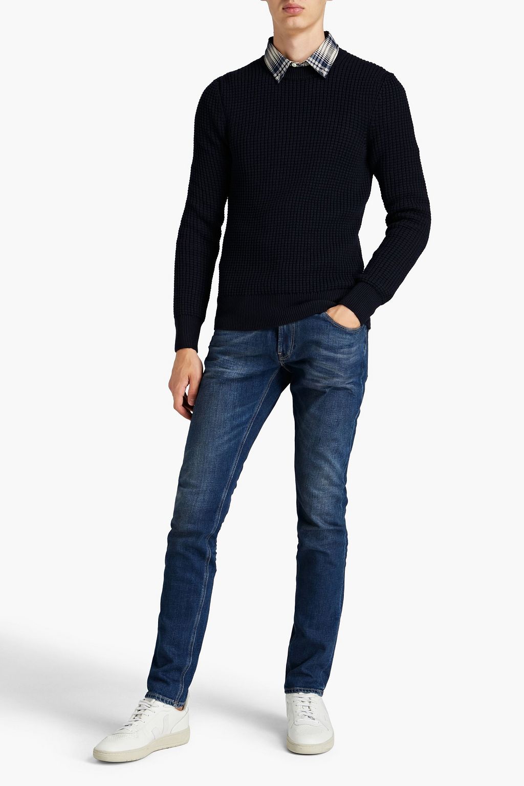 MICHAEL KORS Skinny-fit faded denim jeans