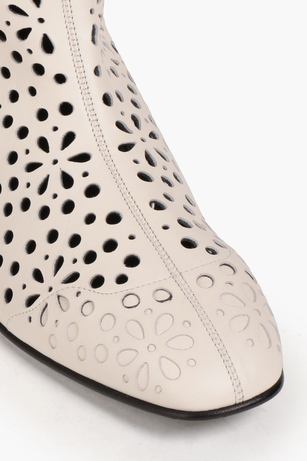 ROGER VIVIER レザー サイハイブーツ レーザーカット