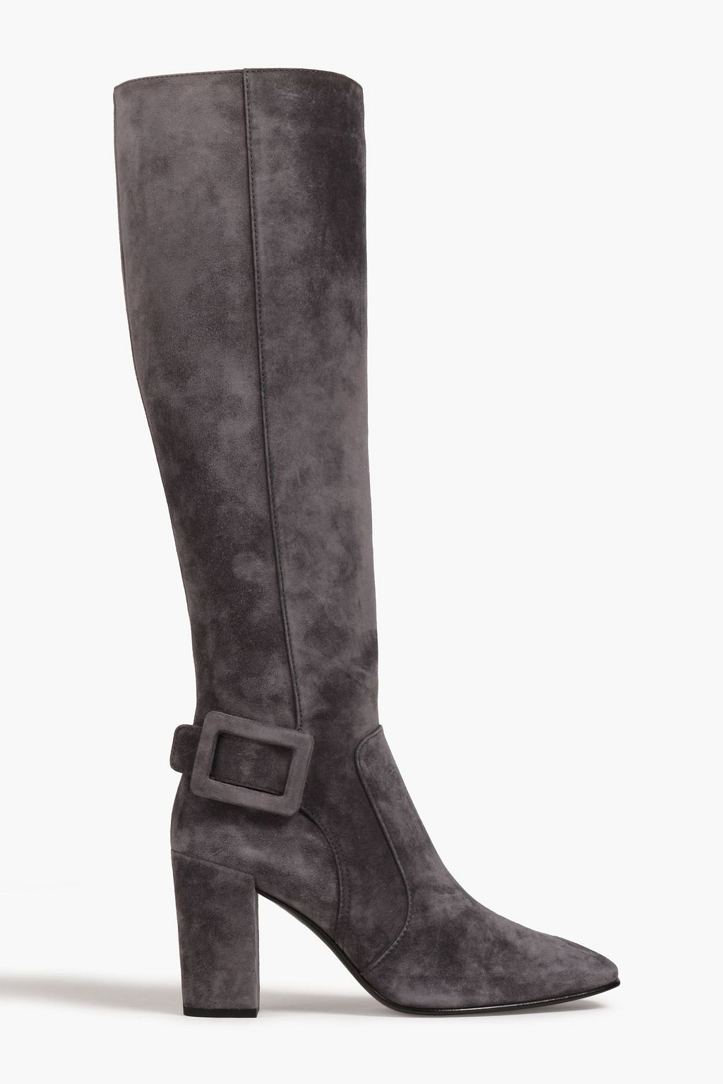 ROGER VIVIER Buckle embellished suede knee boots THE OUTNET