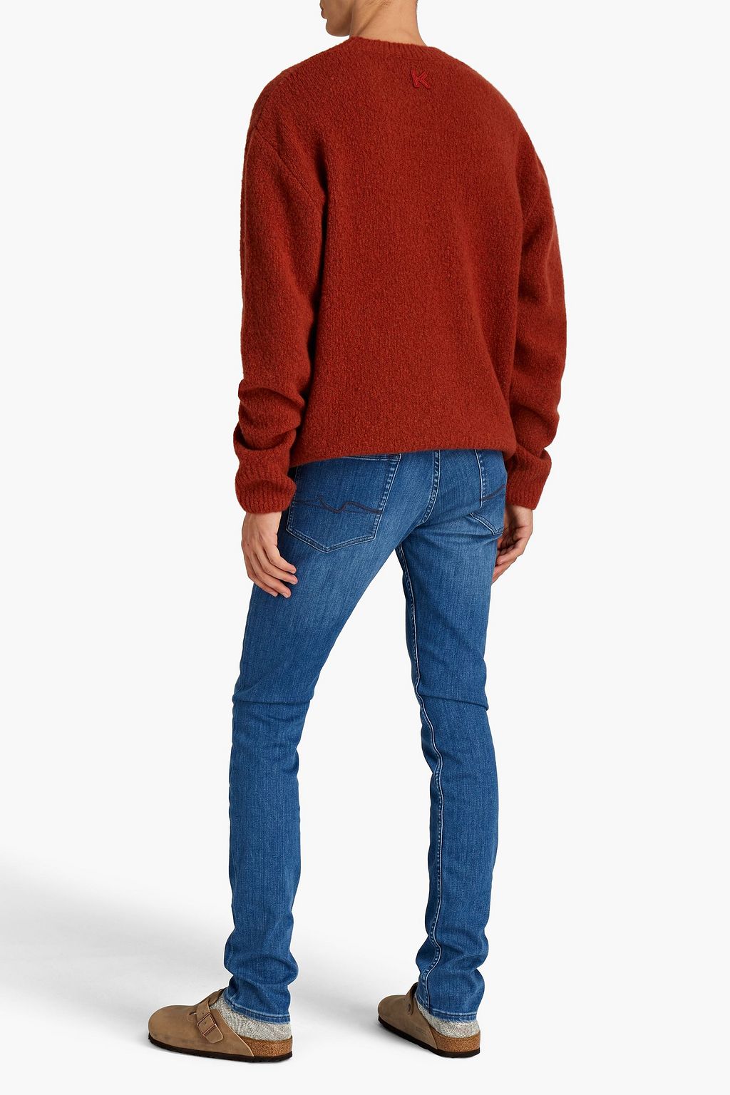 7 FOR ALL MANKIND Ronnie skinny-fit faded whiskered denim jeans