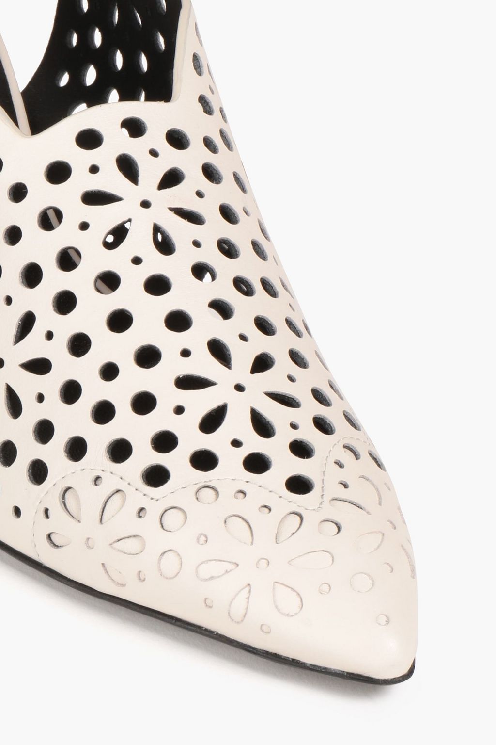 ROGER VIVIER Lace-up laser-cut leather pumps