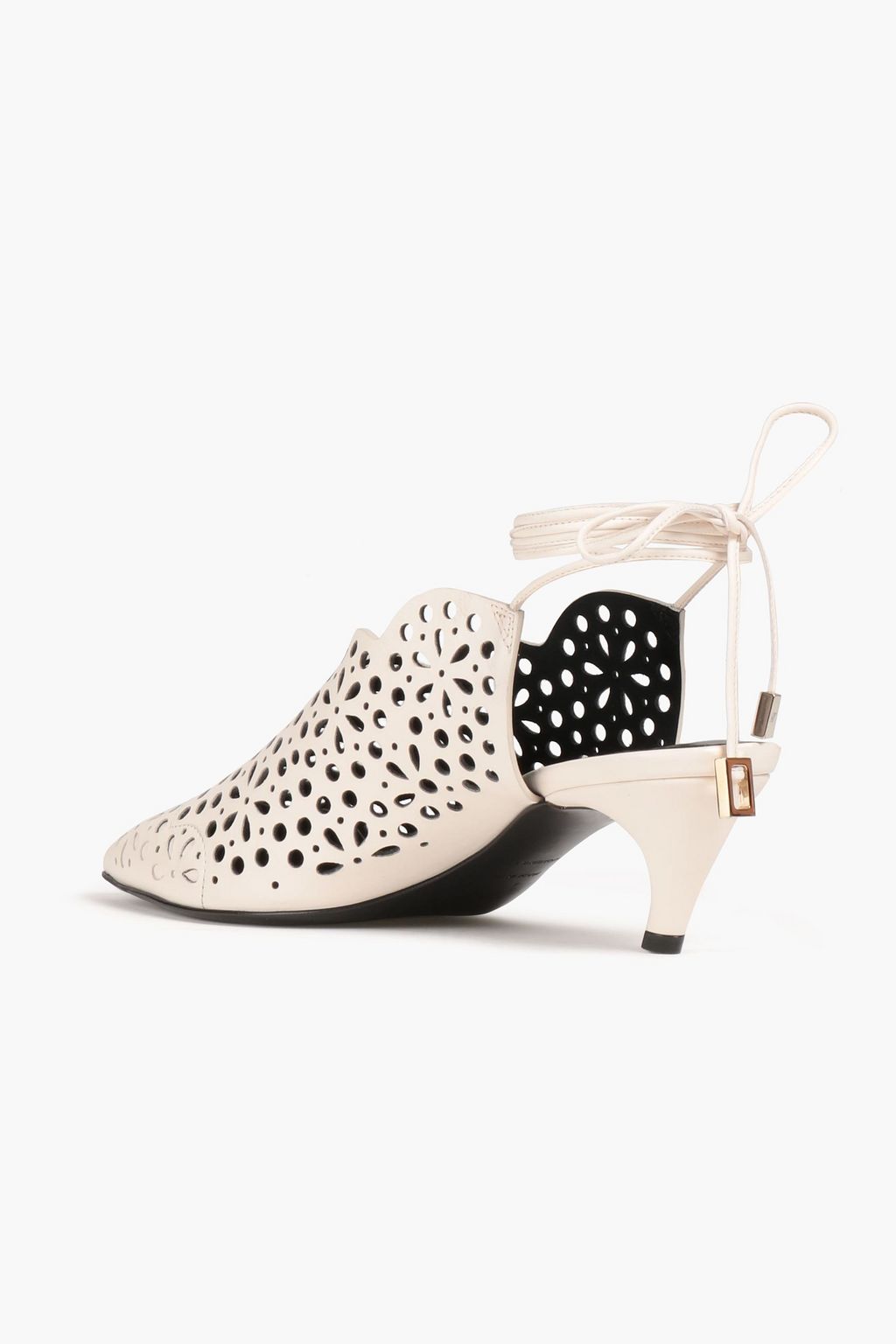 ROGER VIVIER Lace-up laser-cut leather pumps
