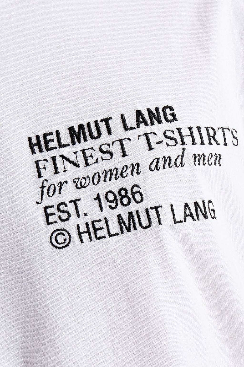 HELMUT LANG Embroidered cotton-jersey T-shirt