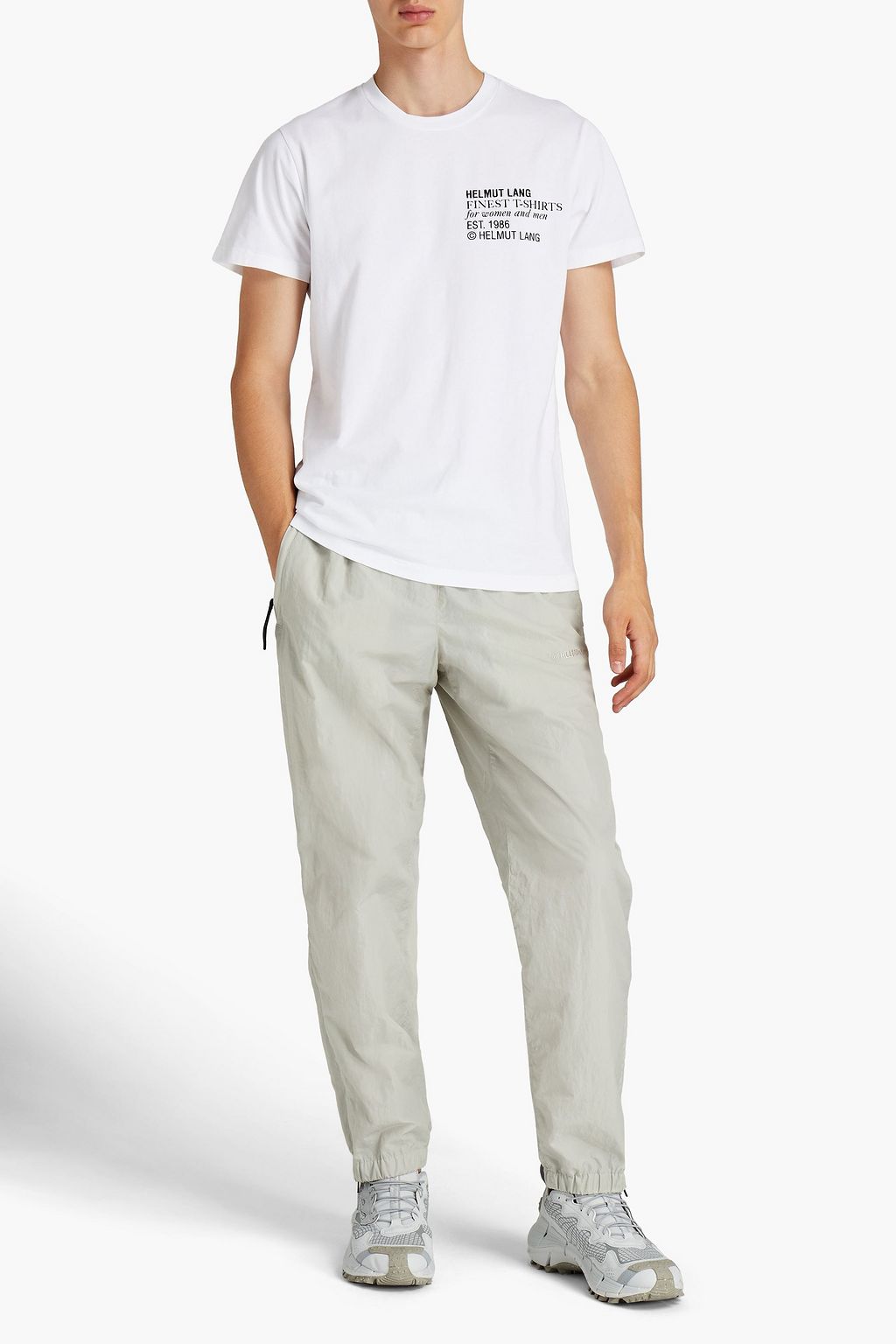 HELMUT LANG Embroidered cotton-jersey T-shirt