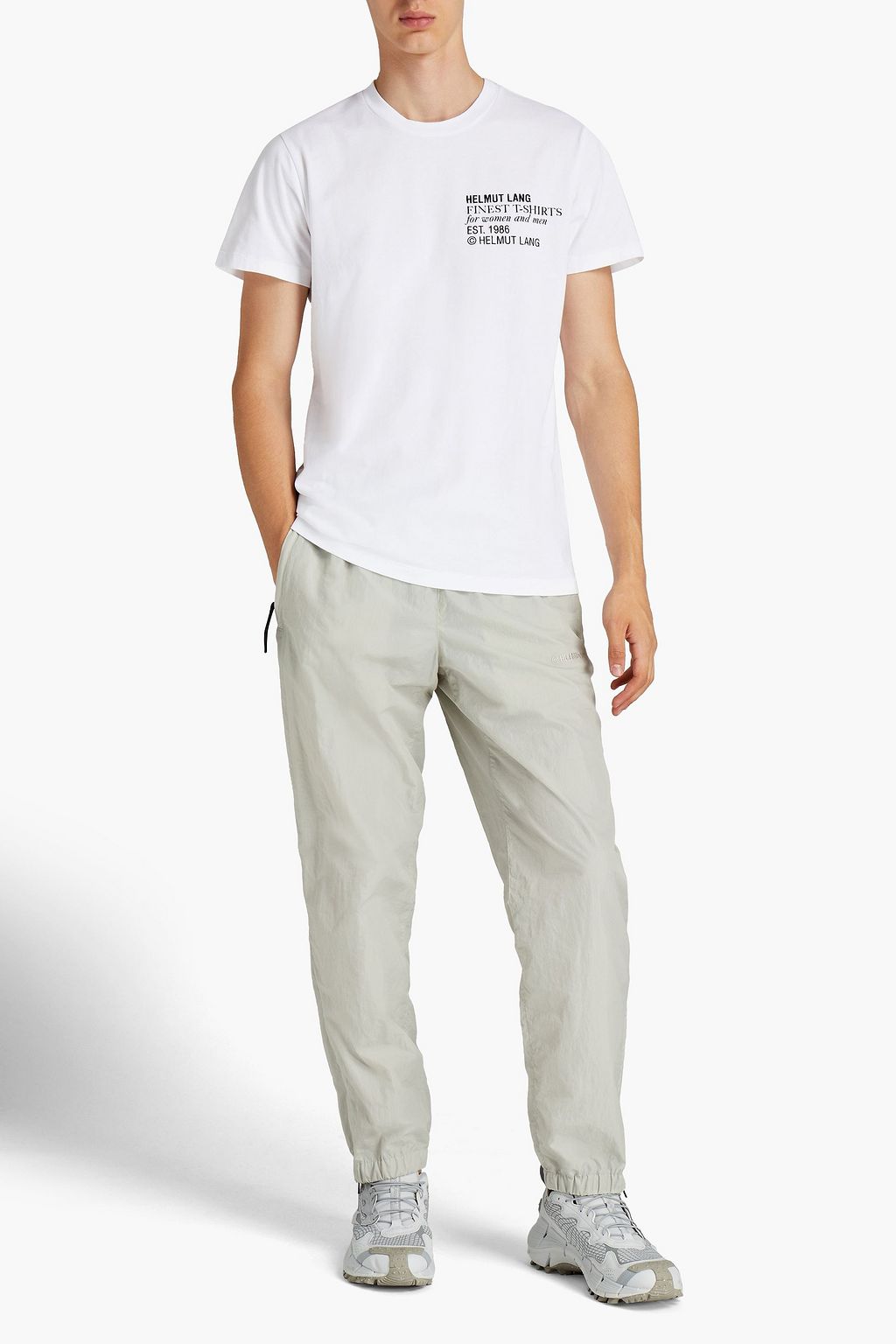 HELMUT LANG Crinkled shell track pants