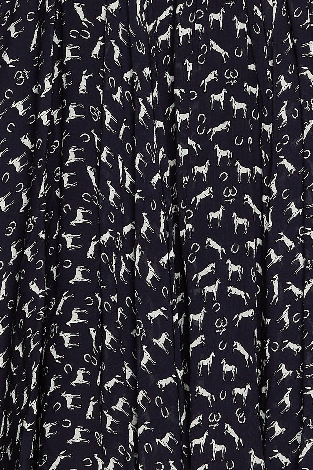 MAJE Wrap-effect printed crepon mini dress