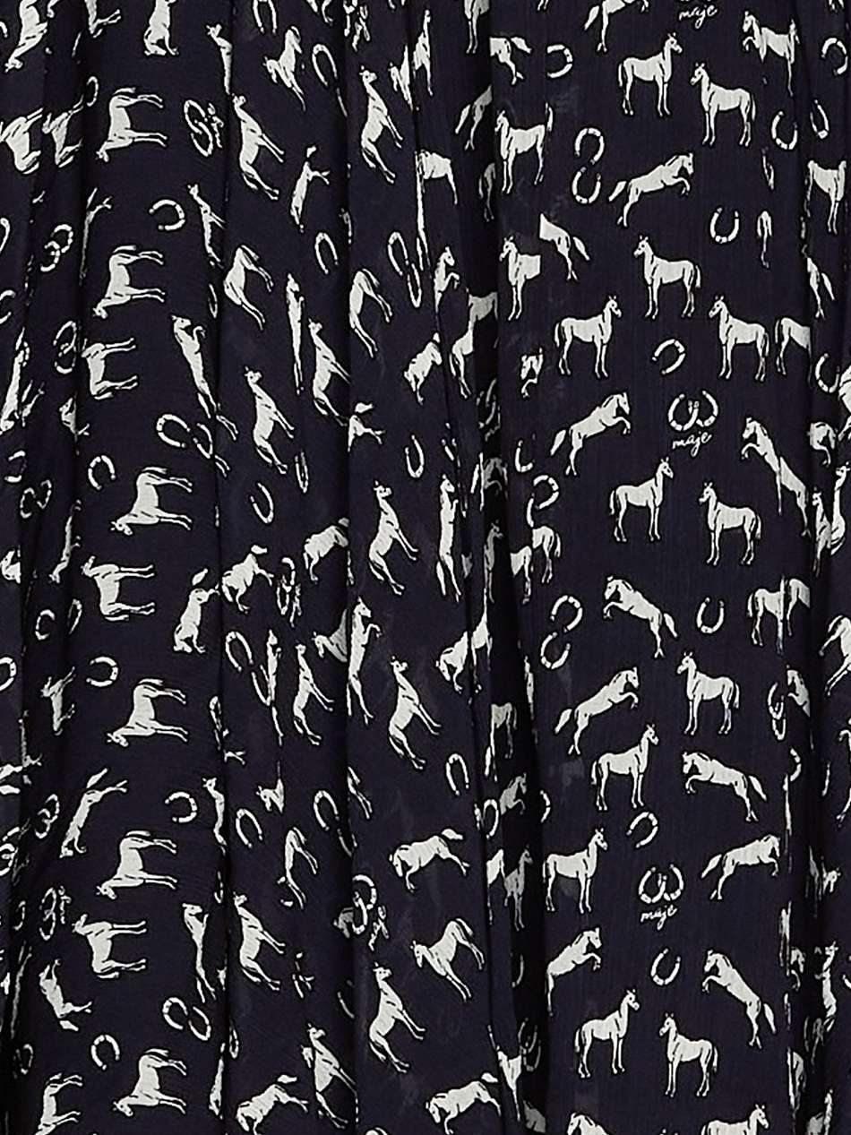 wrap-effect printed crepon mini dress