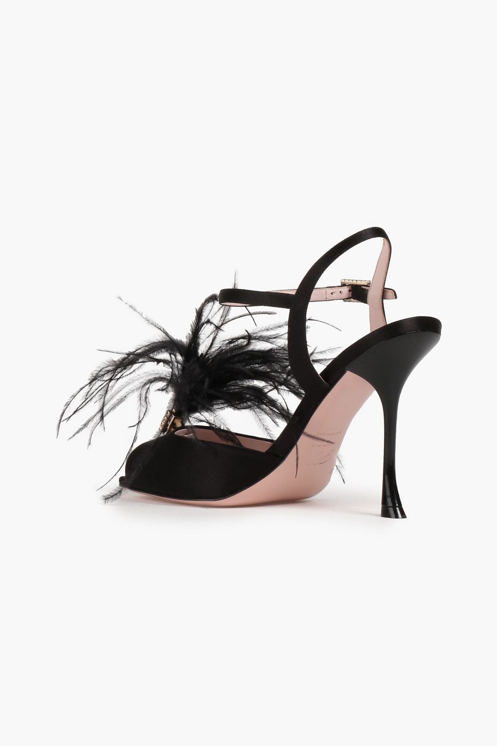 ROGER VIVIER صندل من الساتان مزين بزخارف