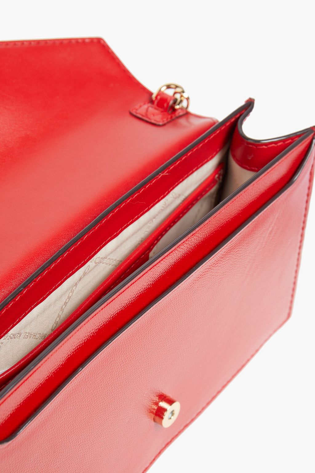 MICHAEL MICHAEL KORS Textured faux patent-leather clutch