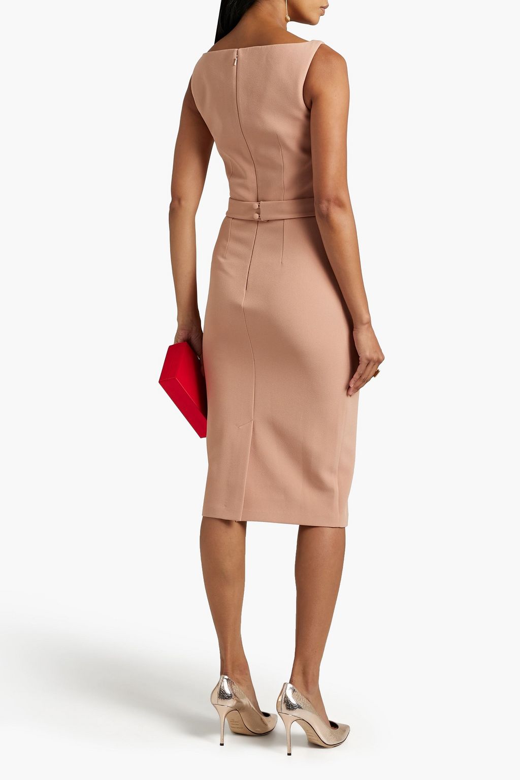 SAFIYAA Amina gathered crepe dress