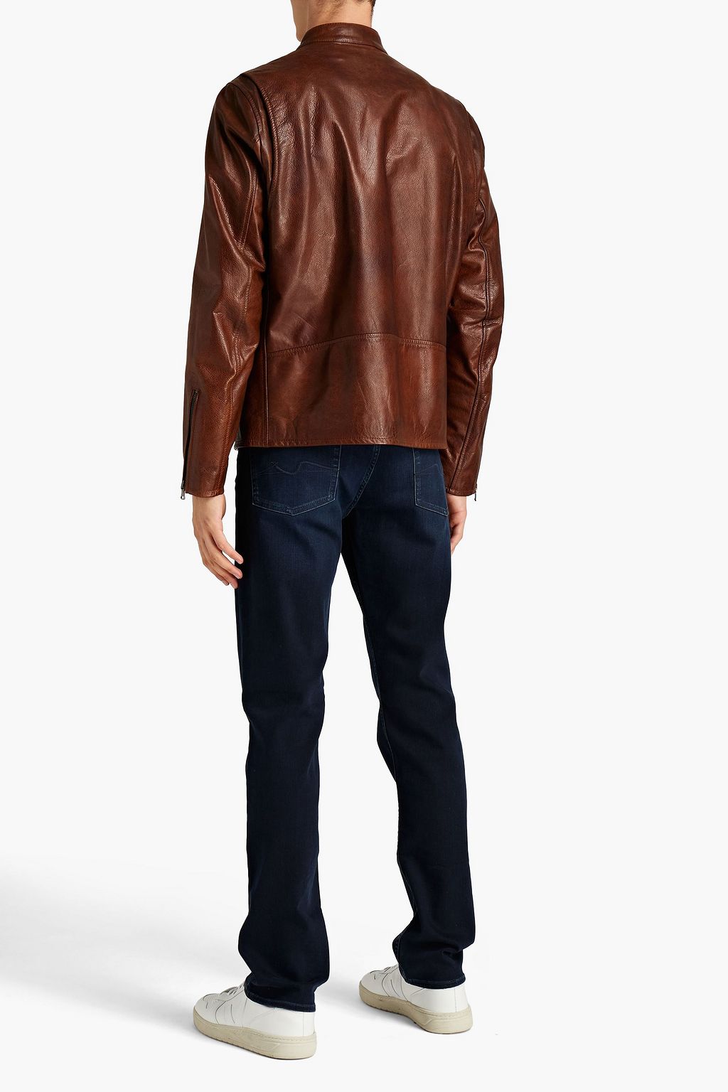 7 FOR ALL MANKIND Jeans aus Denim in ausgewaschener Optik mit schmalem Bein und Sitzfalten