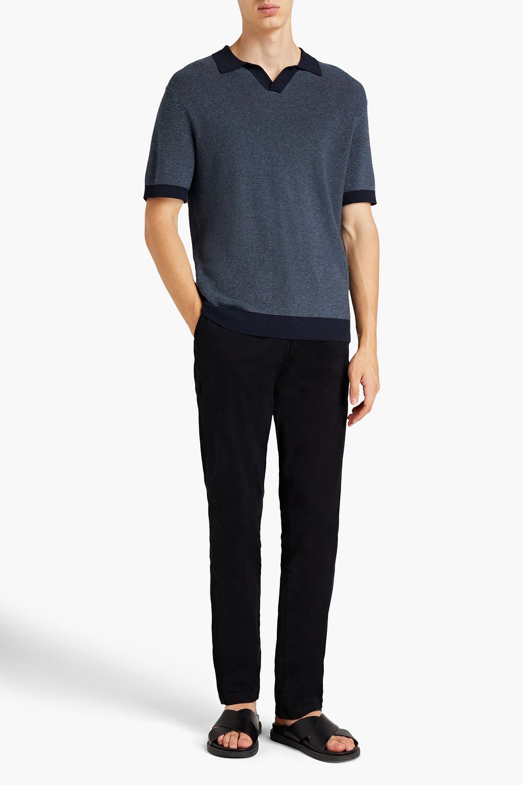 7 FOR ALL MANKIND Slimmy slim-fit washed cotton-blend twill chinos ...
