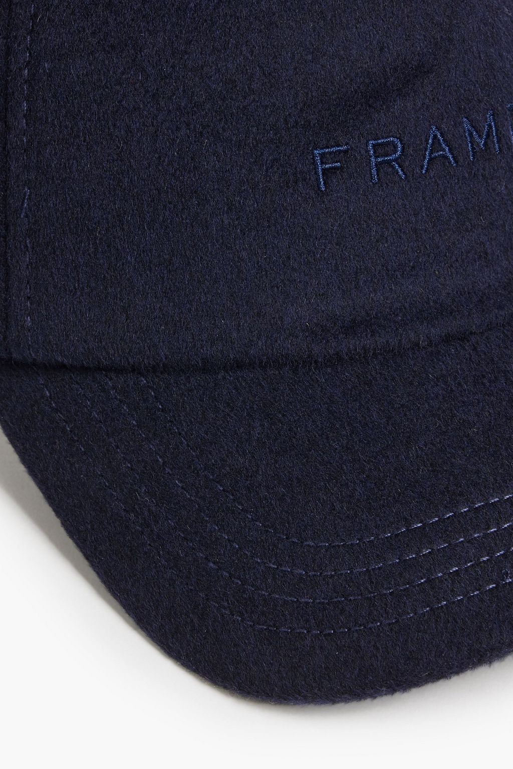FRAME Logo-embroidered wool and cashmere-blend felt baseball cap
