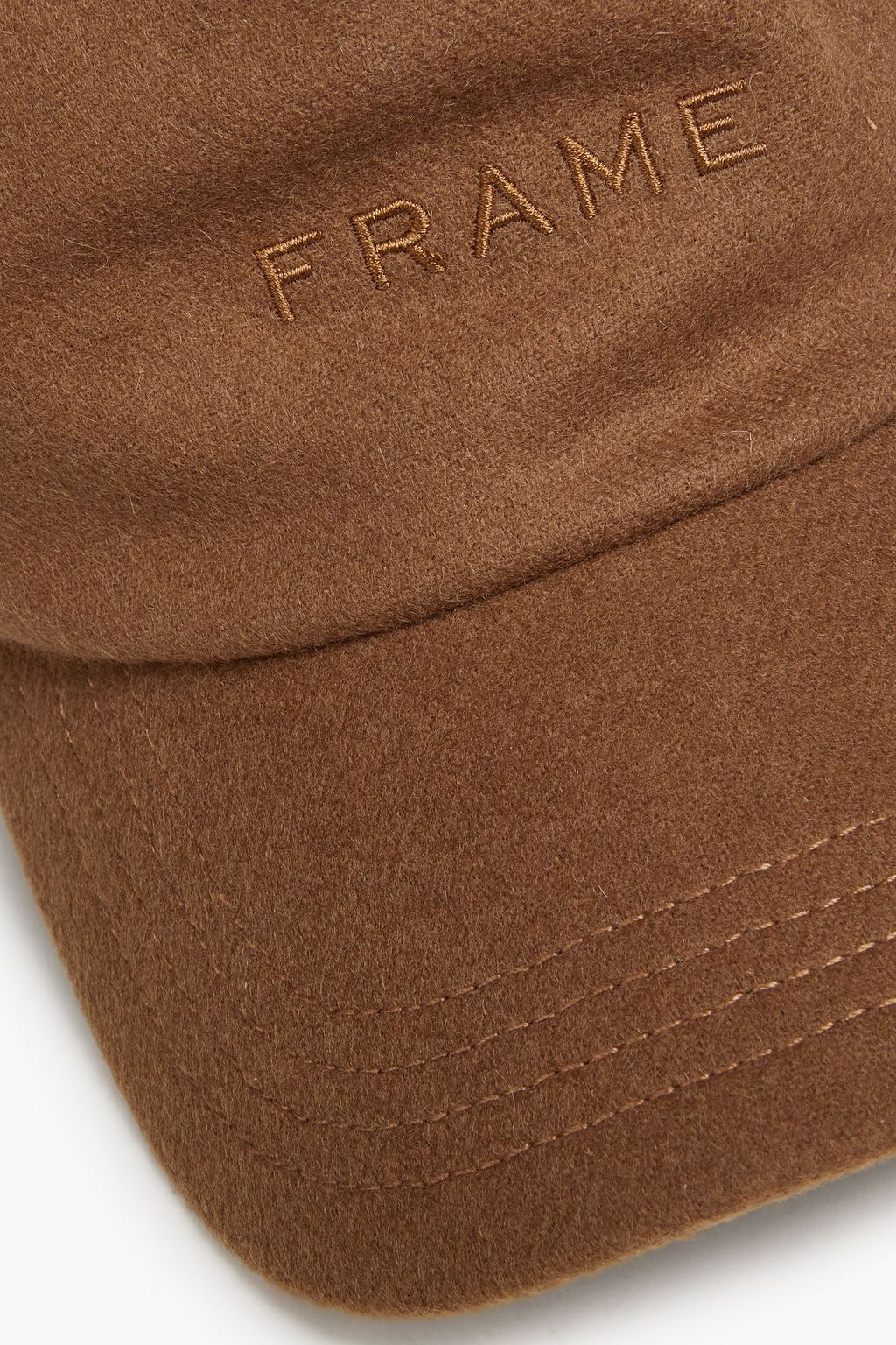 FRAME Logo-embroidered wool and cashmere-blend felt baseball cap