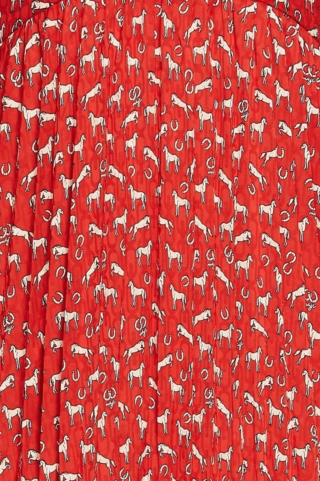 MAJE Gathered printed jacquard mini dress
