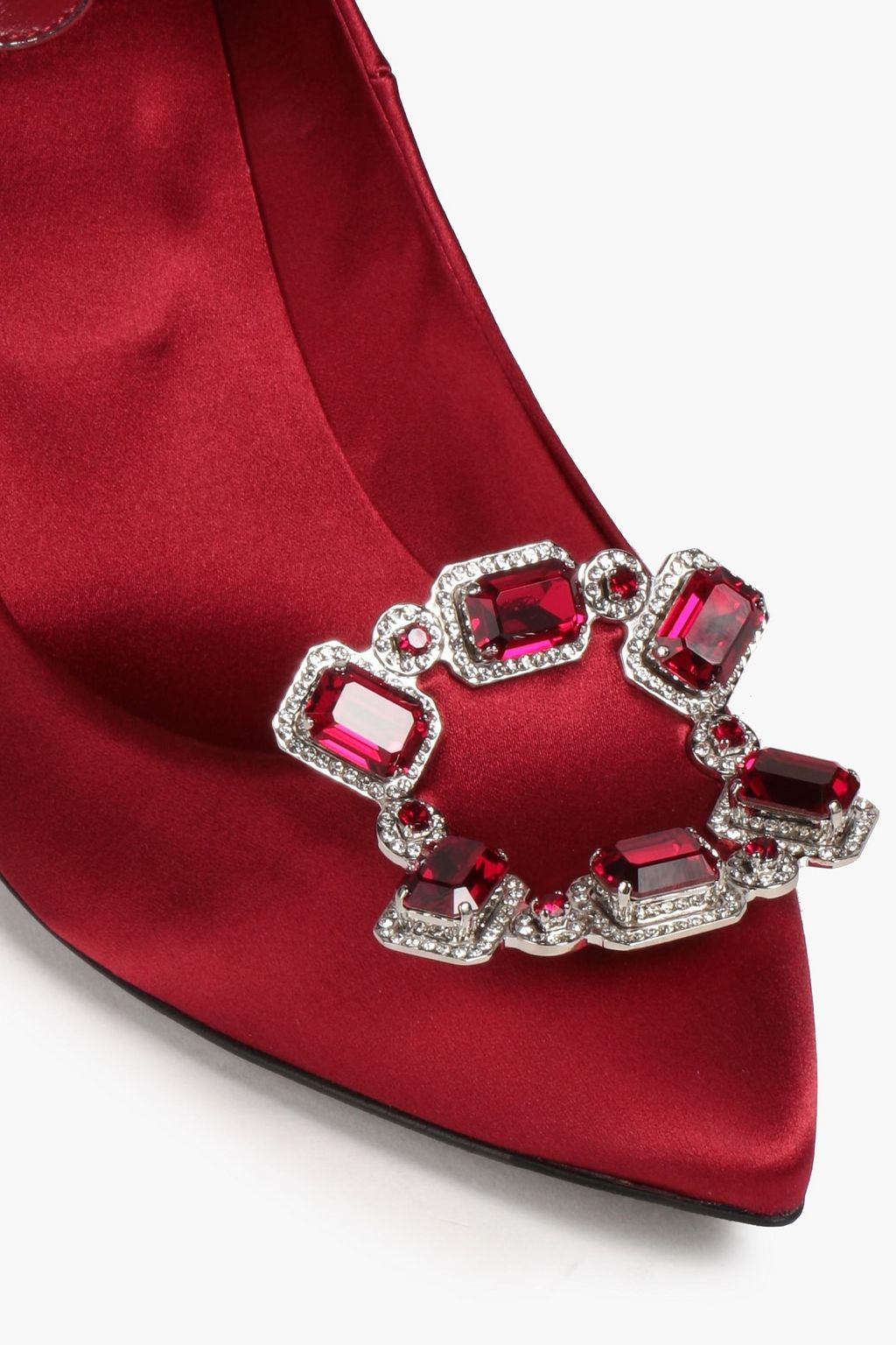 ROGER VIVIER Embellished satin pumps