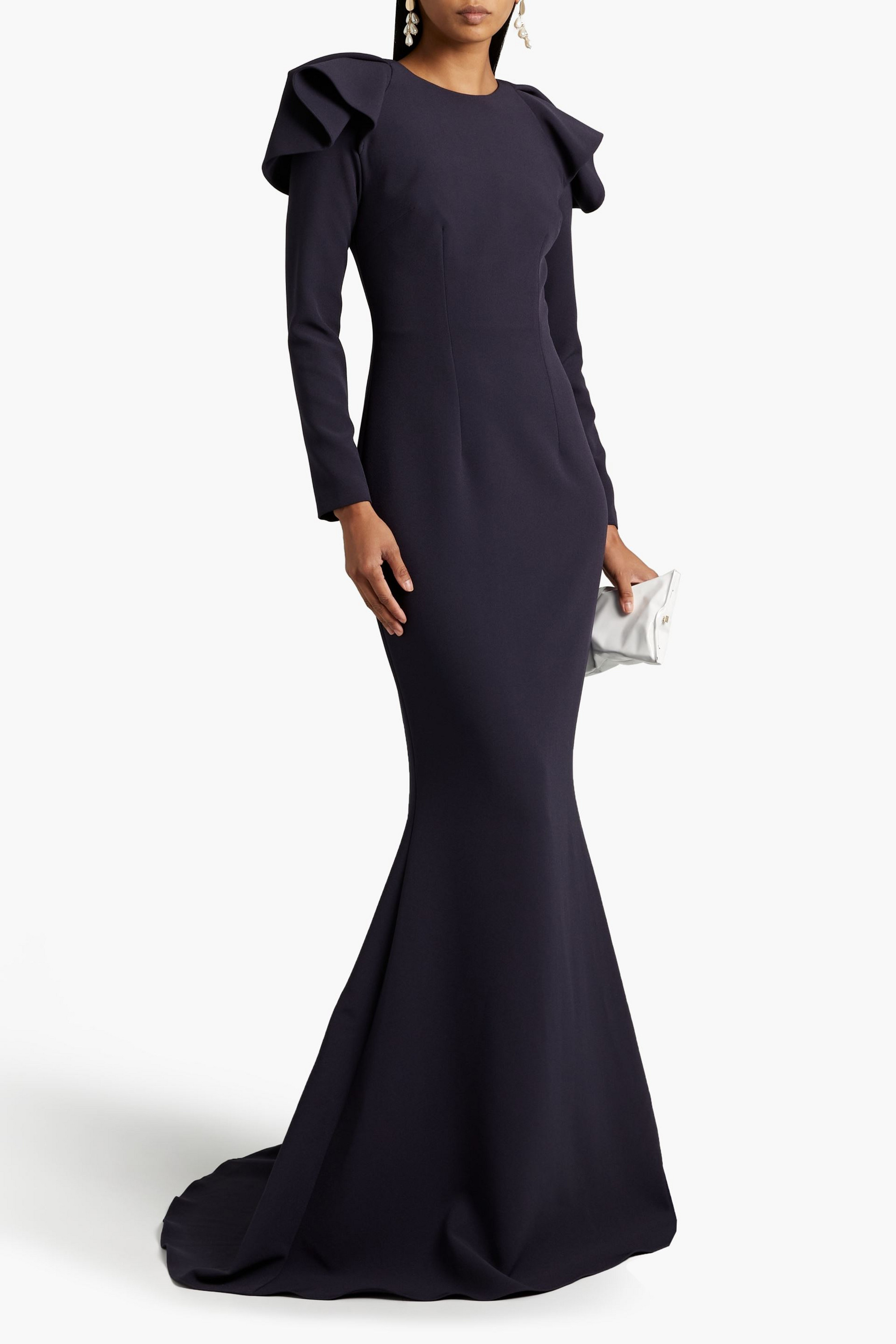 Safiyaa Kalon ruffled woven gown