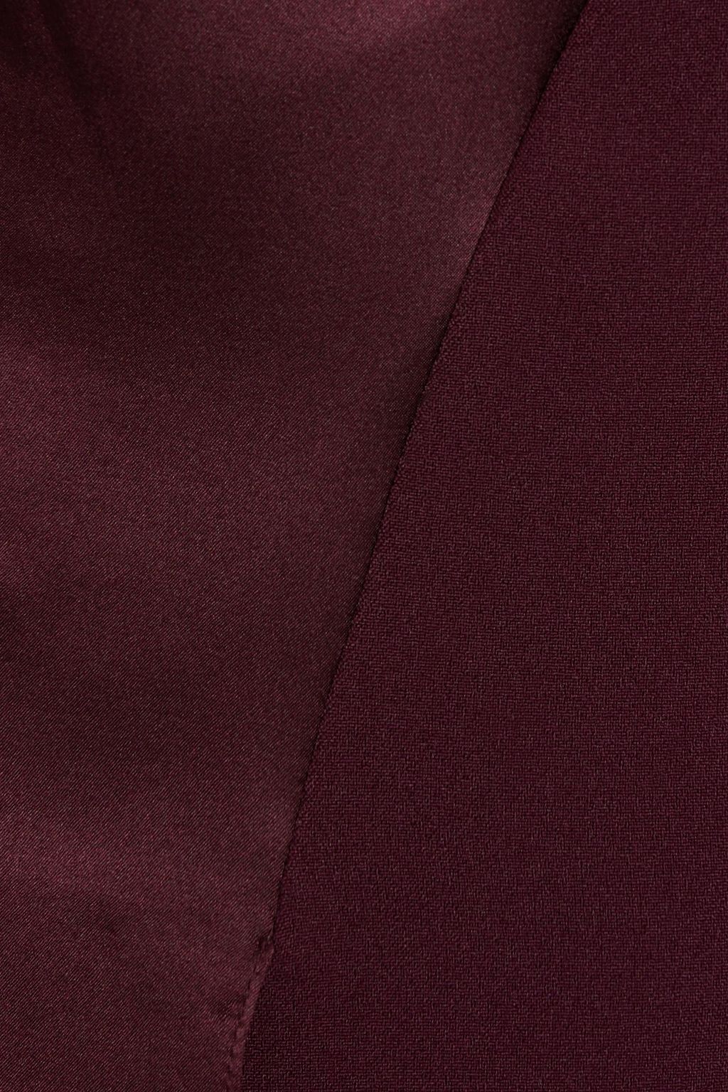 SAFIYAA Rosanne one-shoulder draped satin-paneled crepe dress