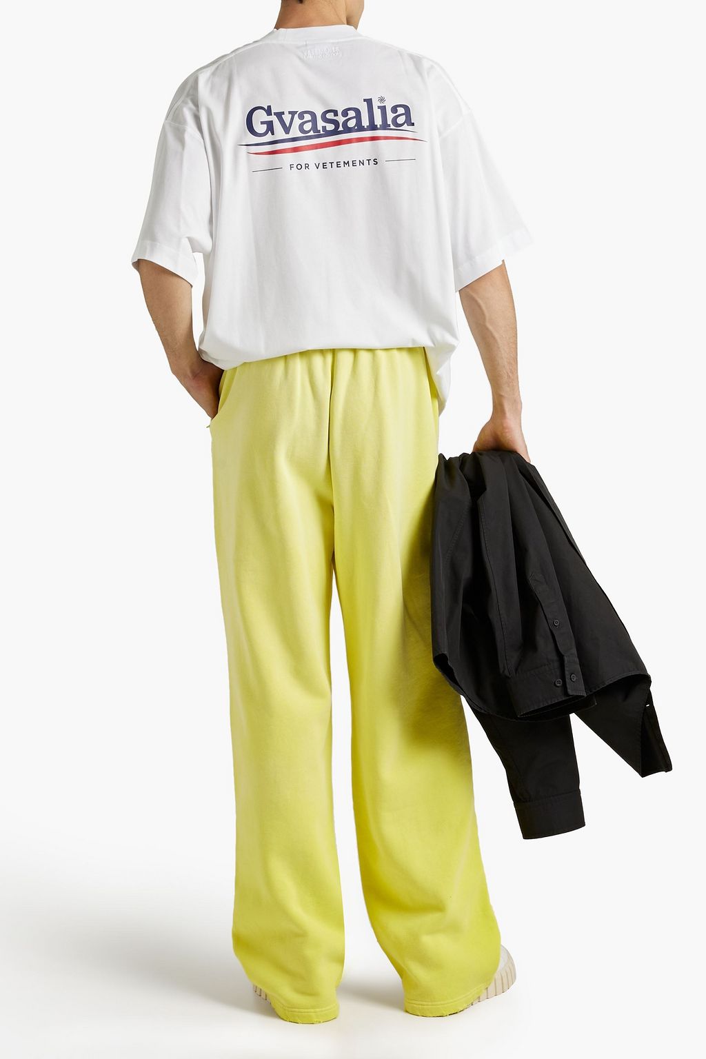 BALENCIAGA Distressed cotton-fleece sweatpants
